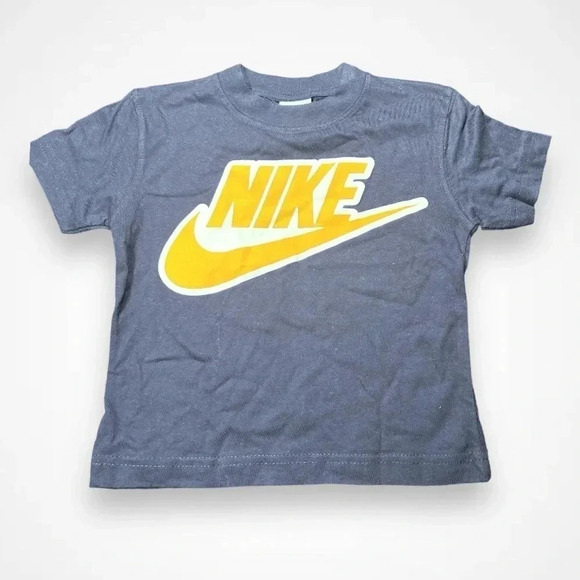 Nike Navy  Blue Short Sleeve Shirt - Picture 1 of 4